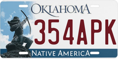OK license plate 354APK