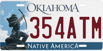 OK license plate 354ATM