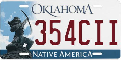OK license plate 354CII