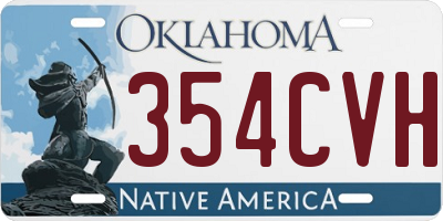 OK license plate 354CVH
