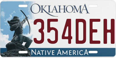OK license plate 354DEH
