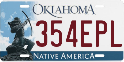 OK license plate 354EPL