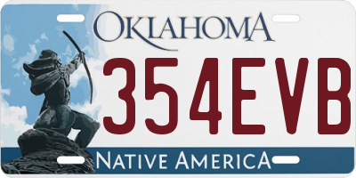 OK license plate 354EVB