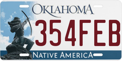OK license plate 354FEB