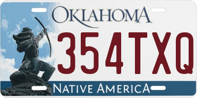 OK license plate 354TXQ
