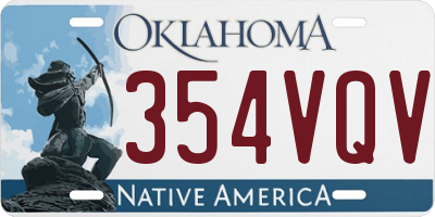 OK license plate 354VQV