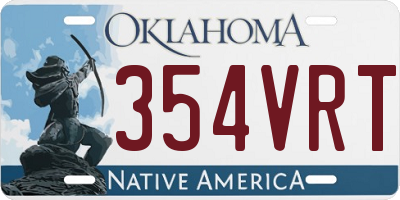 OK license plate 354VRT