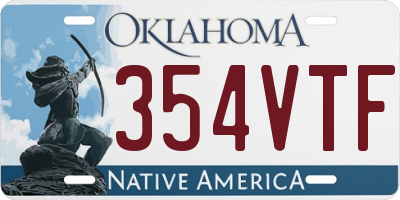 OK license plate 354VTF