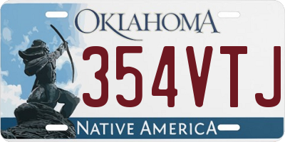 OK license plate 354VTJ