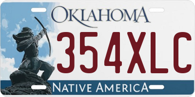 OK license plate 354XLC