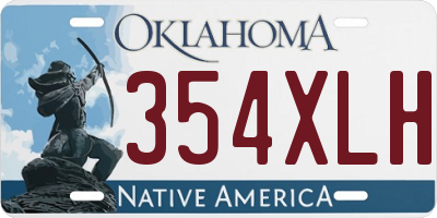 OK license plate 354XLH