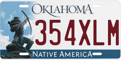 OK license plate 354XLM
