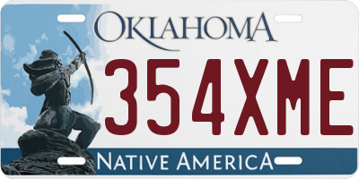OK license plate 354XME