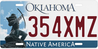 OK license plate 354XMZ