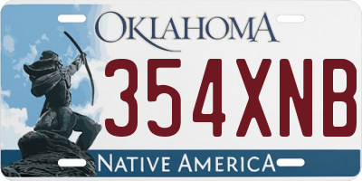 OK license plate 354XNB
