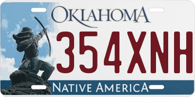 OK license plate 354XNH