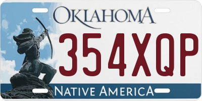 OK license plate 354XQP