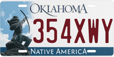 OK license plate 354XWY