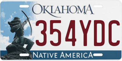 OK license plate 354YDC