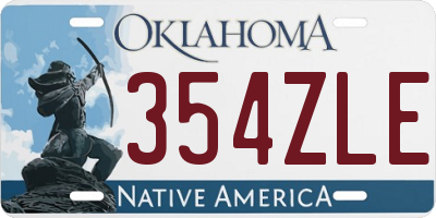 OK license plate 354ZLE