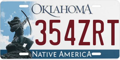 OK license plate 354ZRT