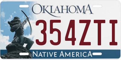OK license plate 354ZTI