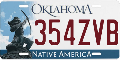 OK license plate 354ZVB