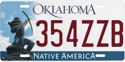 OK license plate 354ZZB