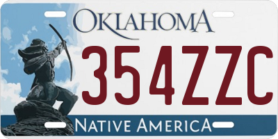 OK license plate 354ZZC