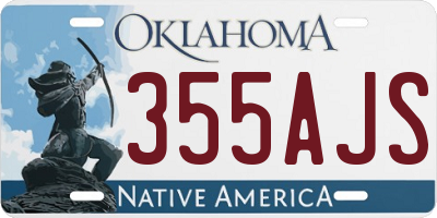 OK license plate 355AJS