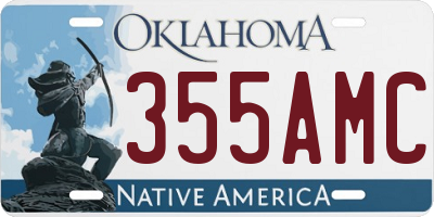 OK license plate 355AMC
