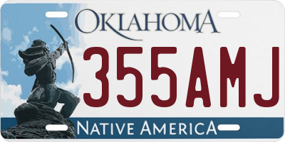 OK license plate 355AMJ