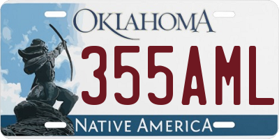 OK license plate 355AML