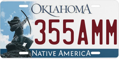 OK license plate 355AMM