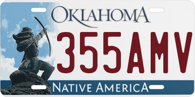 OK license plate 355AMV