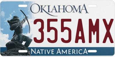 OK license plate 355AMX