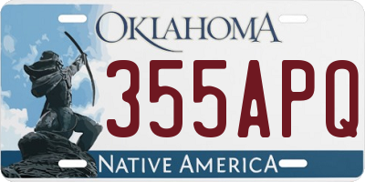 OK license plate 355APQ