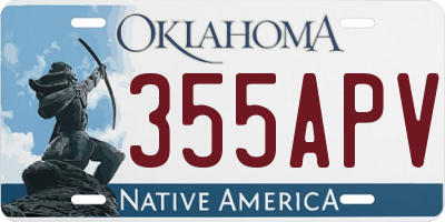 OK license plate 355APV