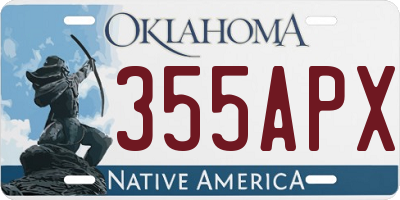 OK license plate 355APX