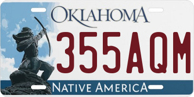 OK license plate 355AQM