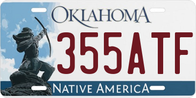OK license plate 355ATF