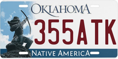 OK license plate 355ATK
