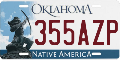 OK license plate 355AZP