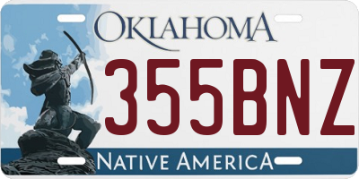 OK license plate 355BNZ
