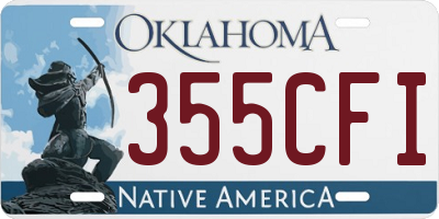 OK license plate 355CFI