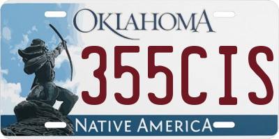 OK license plate 355CIS