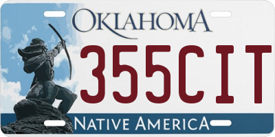 OK license plate 355CIT