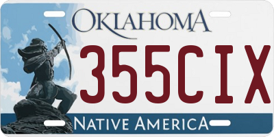 OK license plate 355CIX