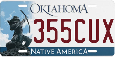 OK license plate 355CUX