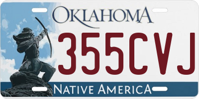 OK license plate 355CVJ